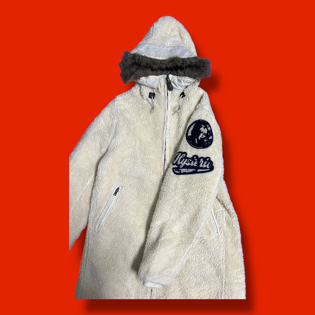 Designer × Hysteric Glamour × Japanese Brand HYSTERIC GLAMOUR WOOL LINED ZIP UP HOODIE LONG JACKET Size US S / EU 44-46 / 1 - 5 Thumbnail