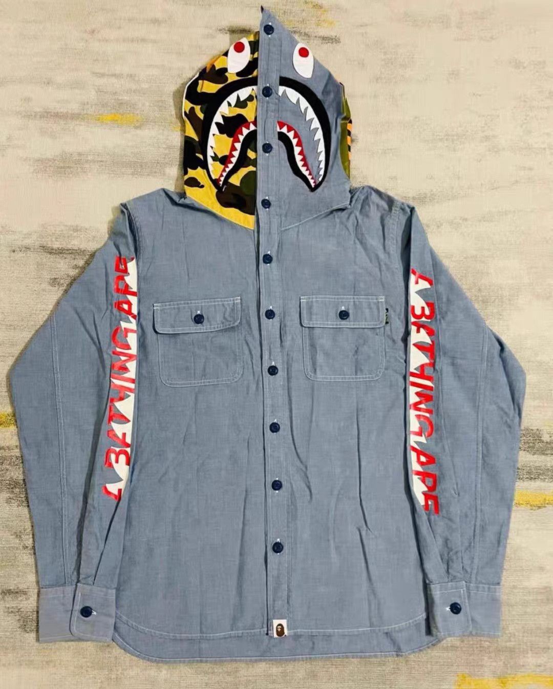 Bape Bape Shark Shirt Jacket Size US M / EU 48-50 / 2 - 1 Thumbnail