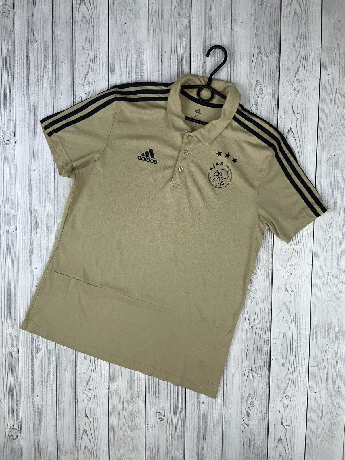 Adidas Vintage soccer polo Ajax gold size XL rare Size US XL / EU 56 / 4 - 1 Thumbnail