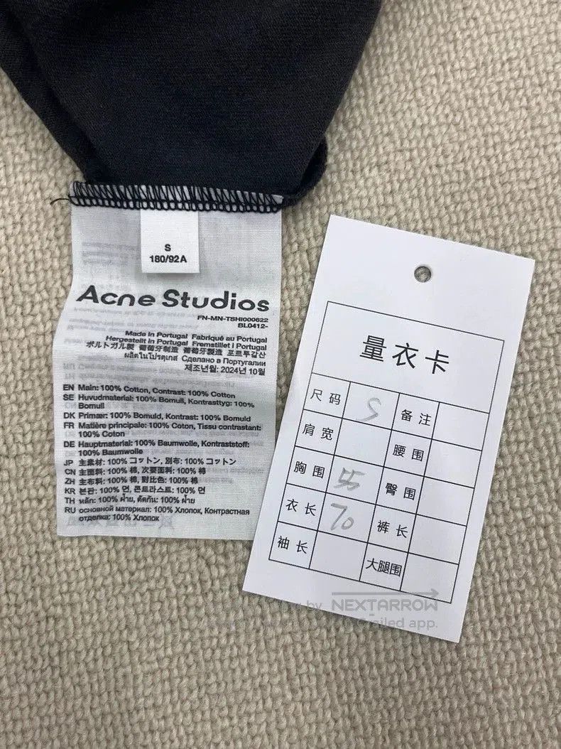Acne Studios Acne Studios Logo Long Sleeve T. Size US S / EU 44-46 / 1 - 4 Thumbnail