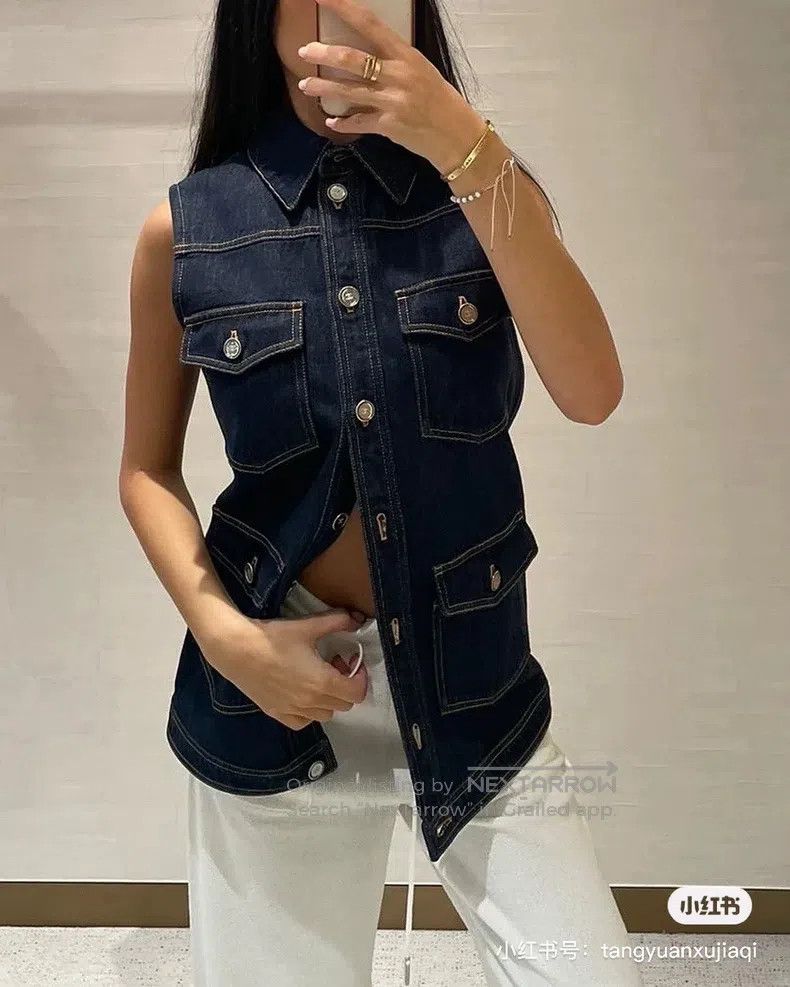 Chanel Chanel 25C denim vest jacket Size XXS / US 00 / IT 34 - 7 Thumbnail