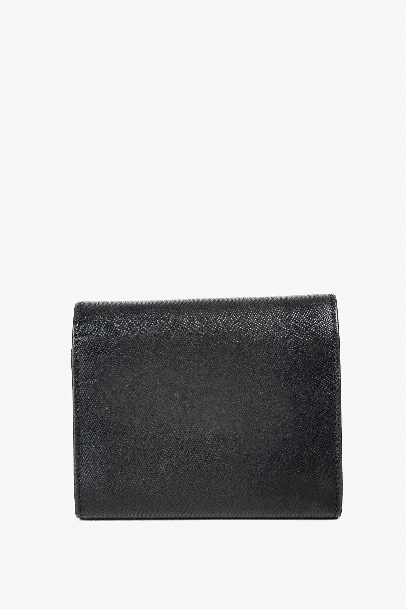 Prada Prada Black Saffiano Compact Trifold Wallet Size ONE SIZE - 4 Thumbnail
