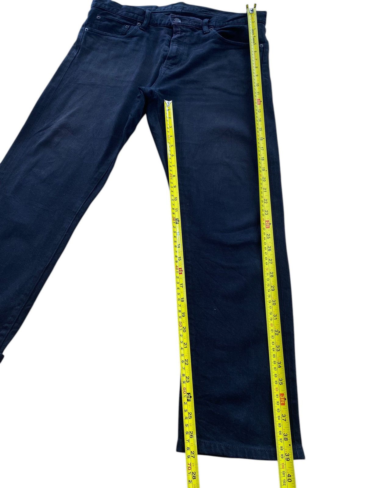 Uniqlo Uniqlo X Selvedge Black Wash Style Straight Leg Jeans Size US 36 / EU 52 - 8 Thumbnail