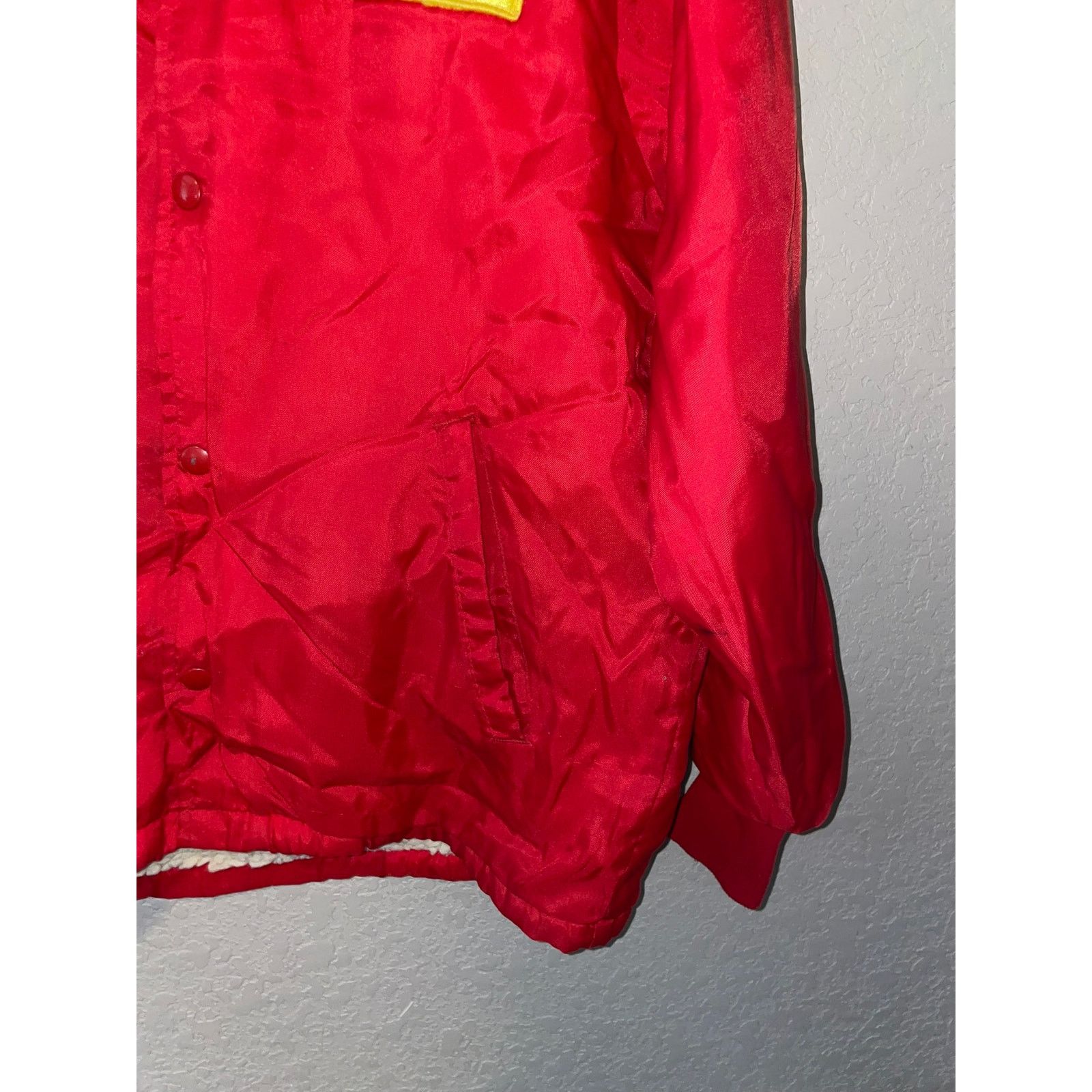 Vintage Vintage New Holland Red Bomber Jacket Upstream Lined VTG XL Size US XL / EU 56 / 4 - 5 Thumbnail