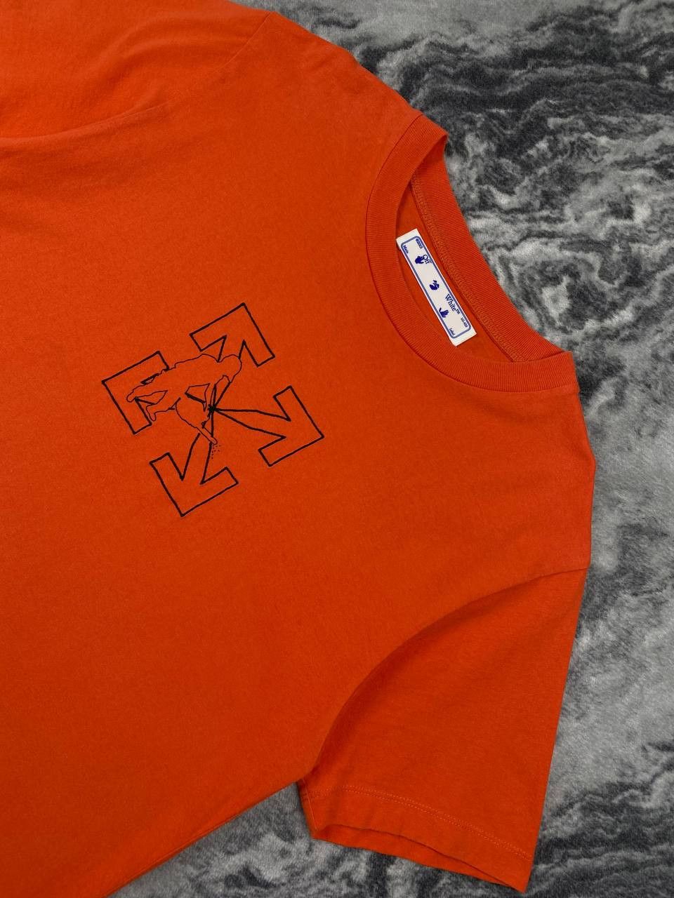 Off-White Off-White Workers T-Shirt Big Logo Men Size M Orange Size US M / EU 48-50 / 2 - 6 Thumbnail
