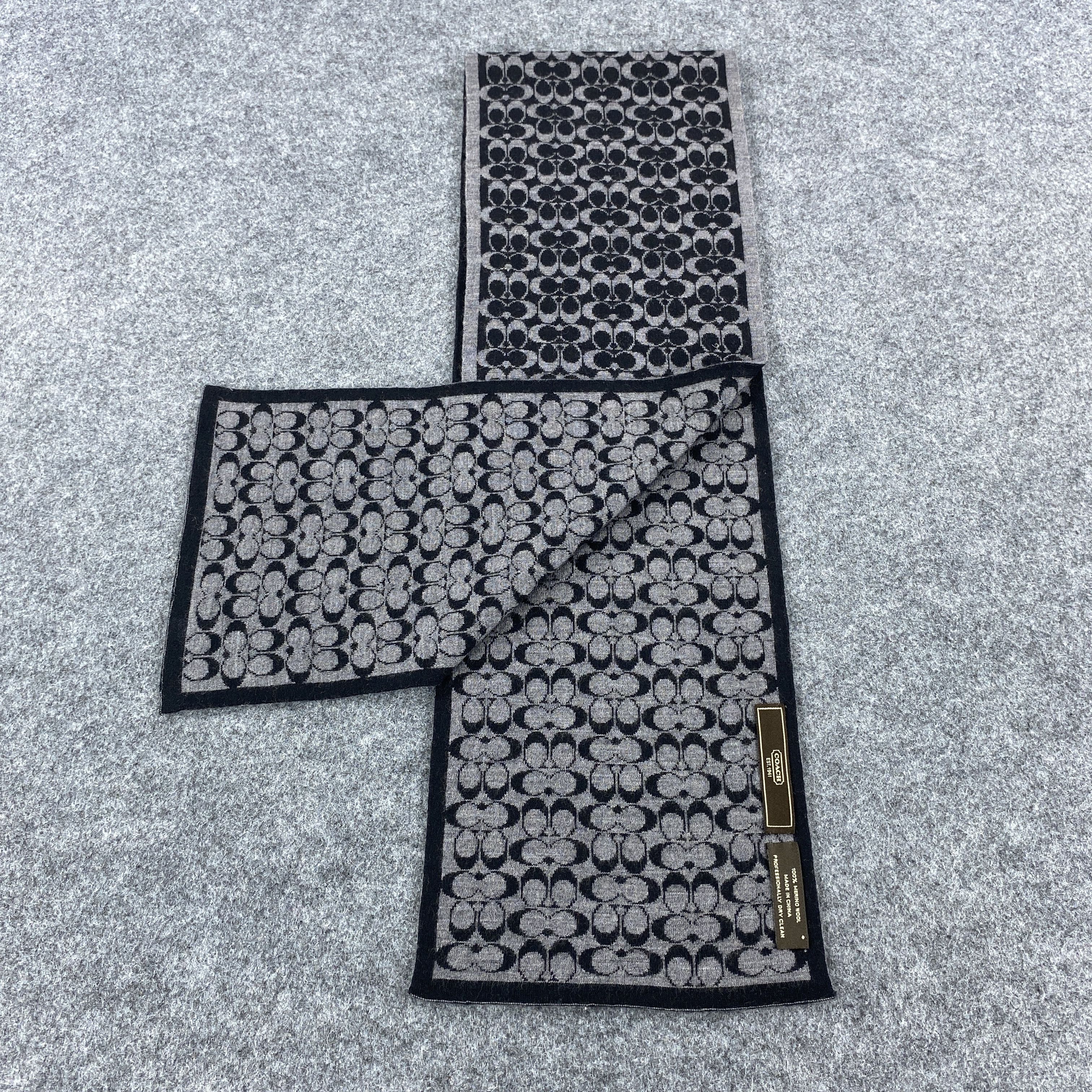 Coach × Vintage GF10651 Coach Silk Scarf Neck Wear Muffler Nova Check Size ONE SIZE - 5 Thumbnail