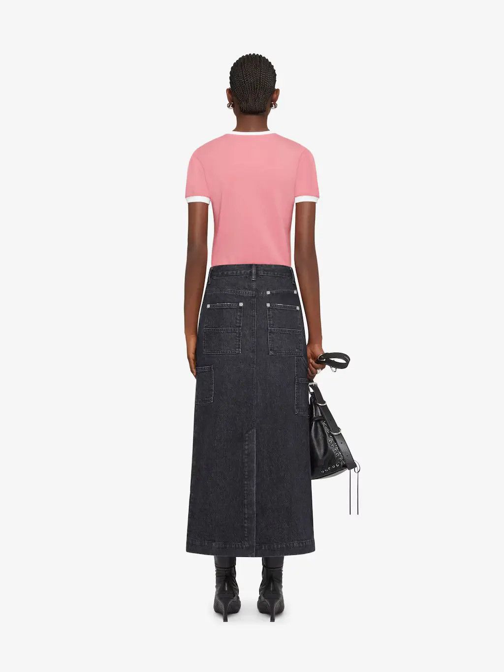Givenchy o1w1db10825 Ringer T Shirt in Pink Size M / US 6-8 / IT 42-44 - 2 Thumbnail