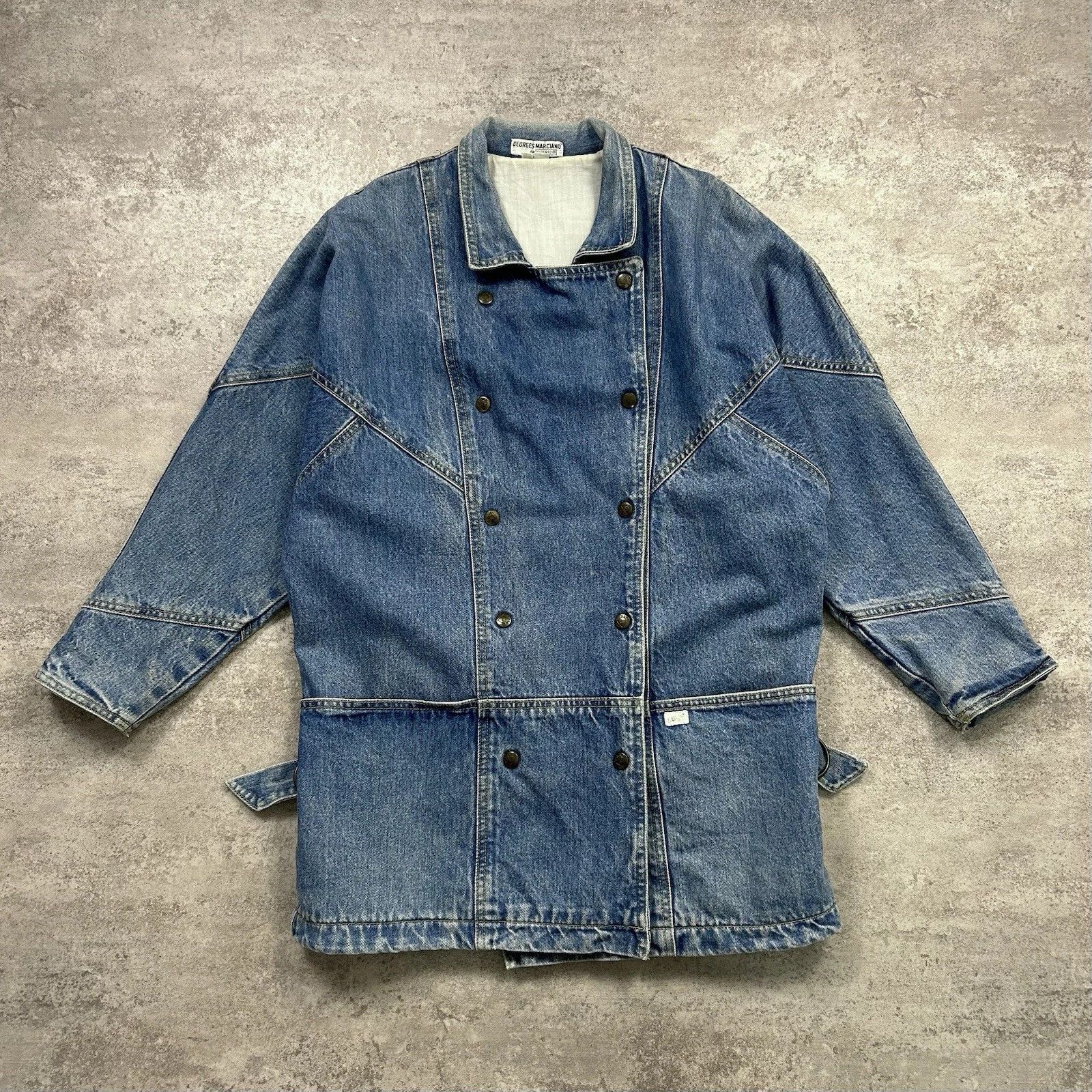 Guess × Vintage RARE GEORGES MARCIANO DENIM JACKET COAT SIZE 1 fits men's Size US S / EU 44-46 / 1 - 1 Thumbnail