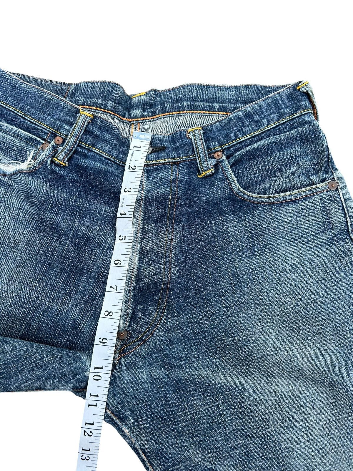 Kapital Thrashed Vintage Evisu Selvedge Denim Jeans Size US 32 / EU 48 - 22 Thumbnail