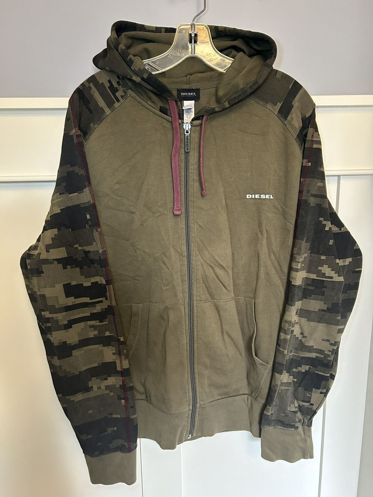 Diesel Vintage Diesel digital camo thermal zip-up hoodie Size US XL / EU 56 / 4 - 1 Thumbnail