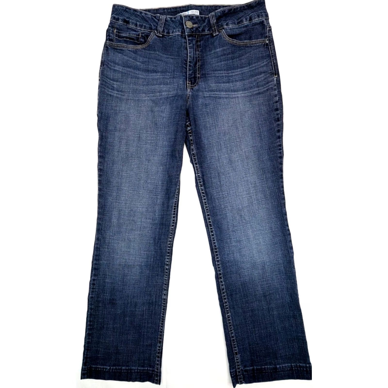 Lee LEE Riders Mid Rise Straight Leg Jeans Women 12M Blue Denim 32x28 Classic Fit Jeans Size 34" / US 12 / IT 48 - 2 Thumbnail