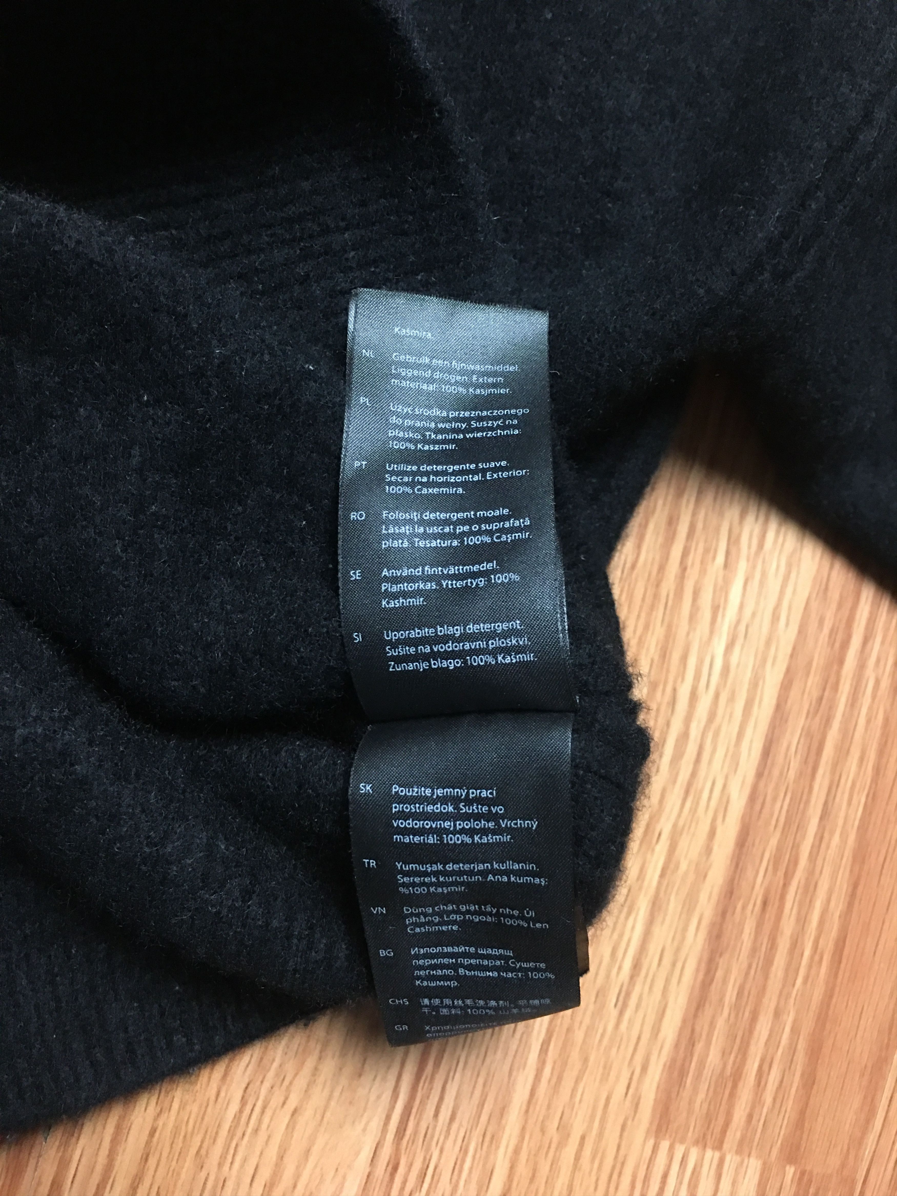 Cos COS Spread Collar Pure Cashmere Black Jumper Sweater Size S / US 4 / IT 40 - 15 Thumbnail
