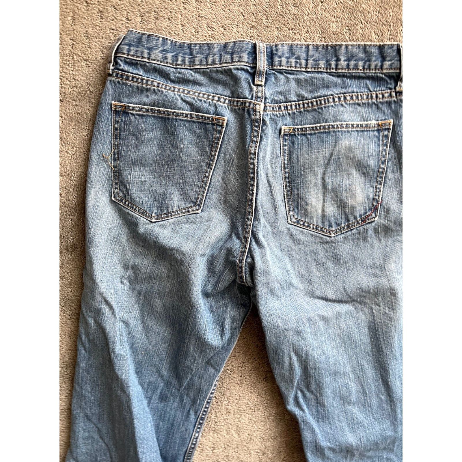 Banana Republic Banana Republic Jeans Mens 33x29 Blue Vintage Straight Leg Preppy Distressed Jeans Size US 33 - 4 Thumbnail