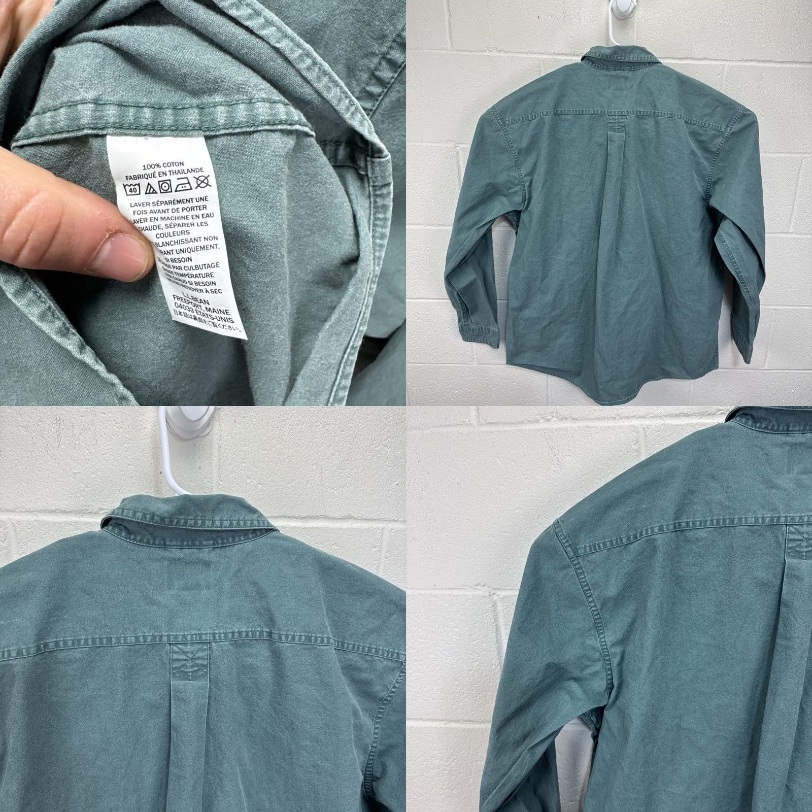 Vintage L.L. Bean Button Down Shirt Mens XL Green Cotton Traditional Fit Heavyweight 270133 Casual Workwear All Seasons Long Sleeve Button-Up Regular Fit Size US XL / EU 56 / 4 - 9 Thumbnail