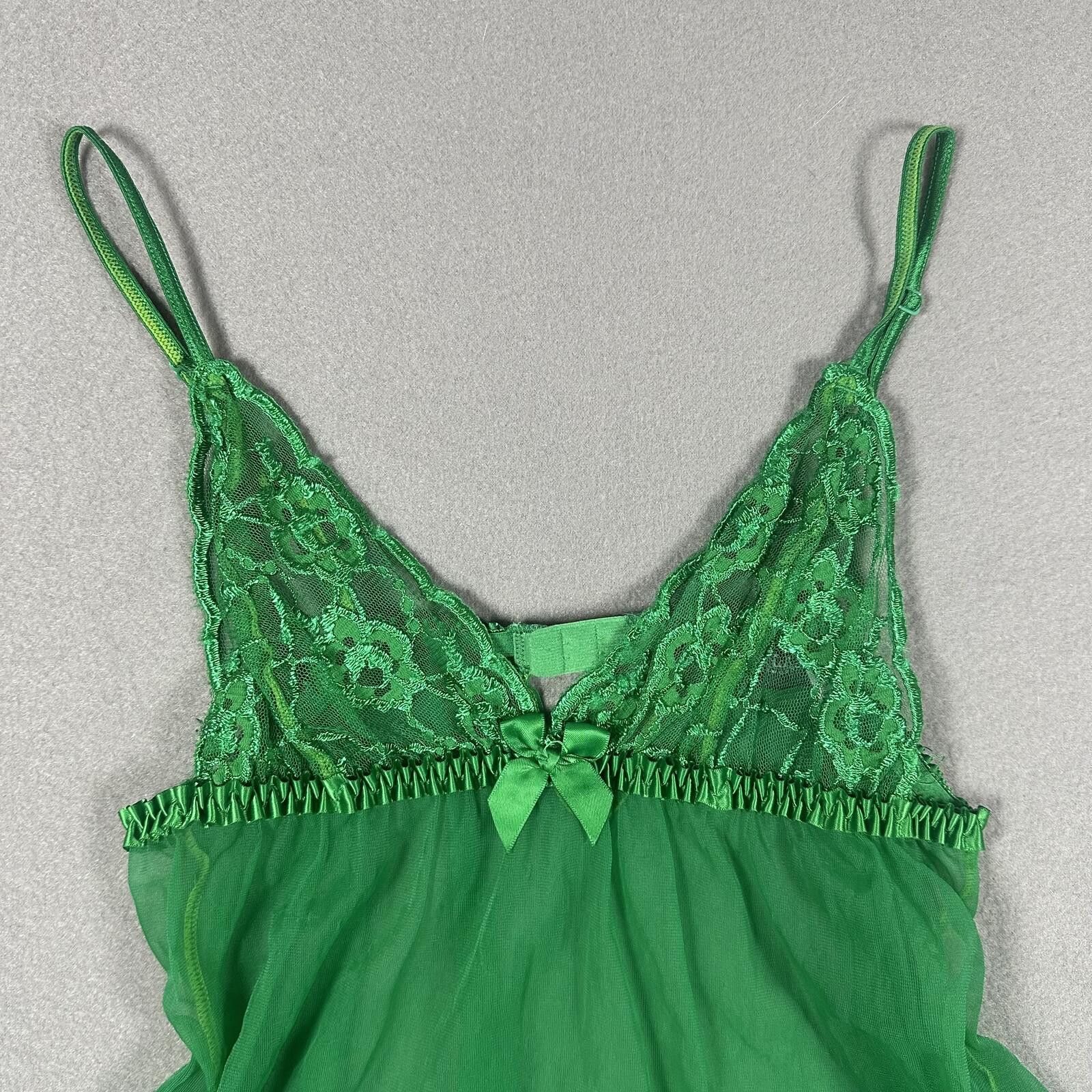 Other Fredrick’s Of Hollywood Women’s Lingerie Tank Green Y2K Size M / US 6-8 / IT 42-44 - 2 Thumbnail