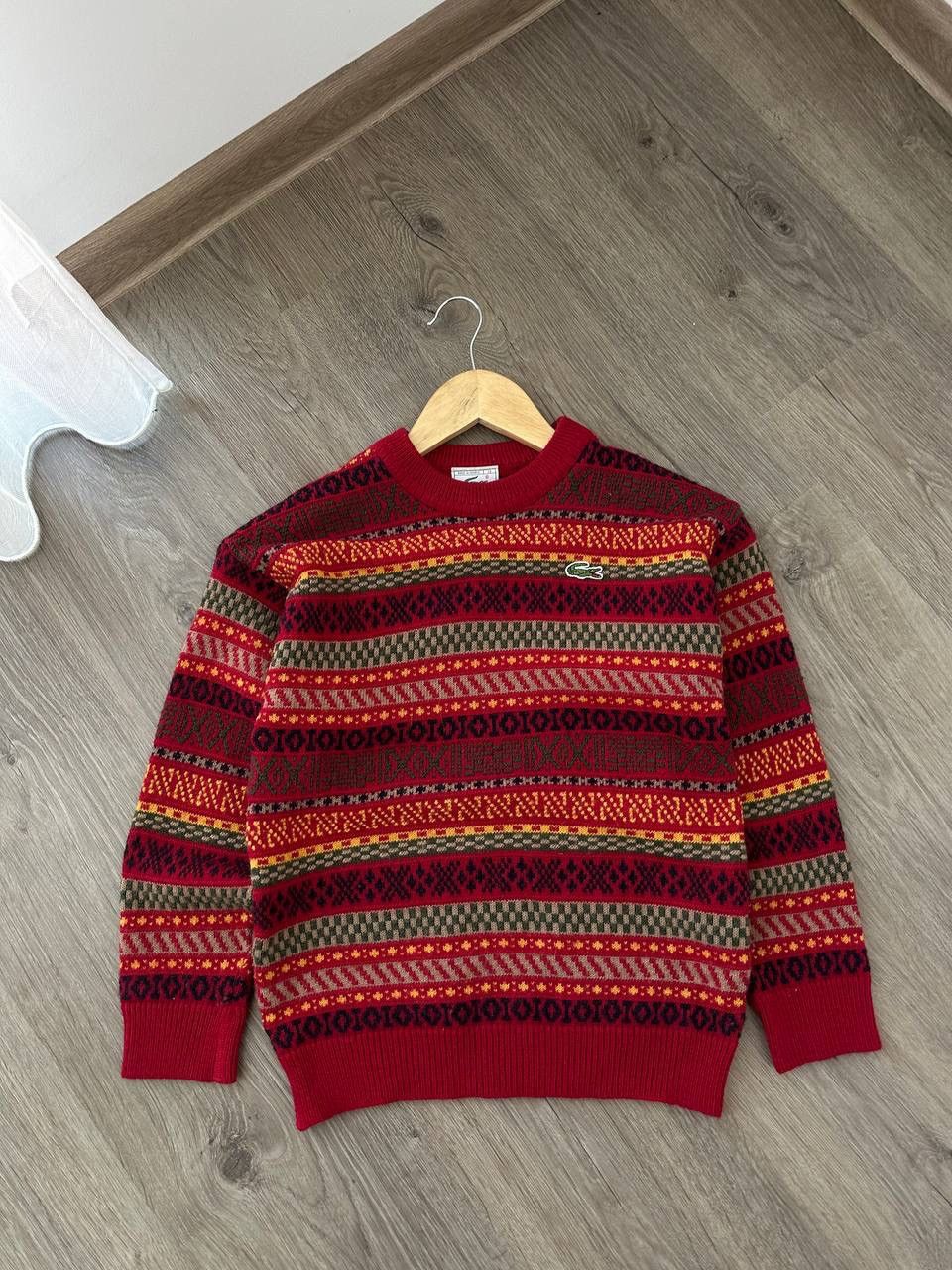 Lacoste × Vintage Vintage Lacoste Red Wool Sweater Size US XS / EU 42 / 0 - 3 Thumbnail