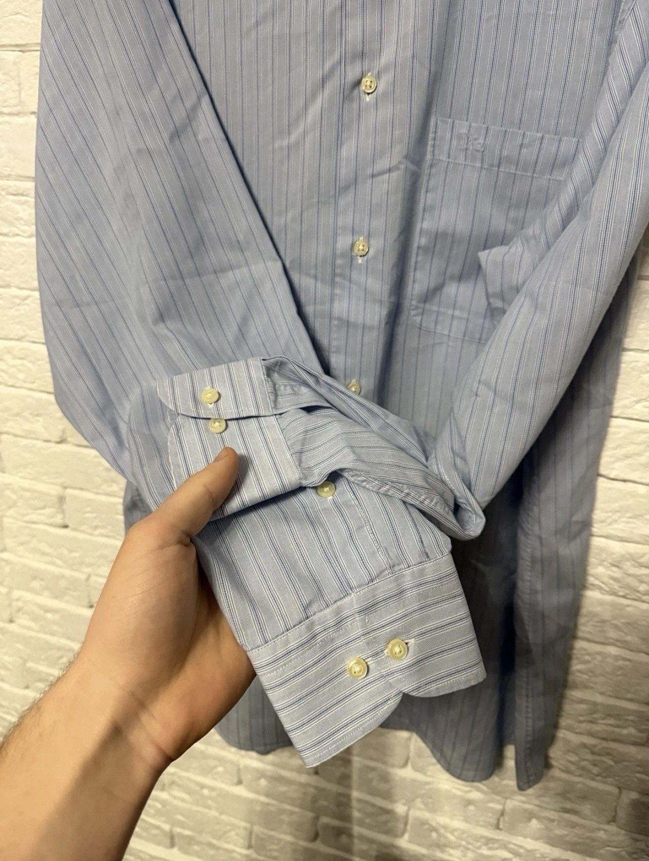 Christian Dior Monsieur Vintage Christian Dior Monsieur Paris Striped Shirt Size US XL / EU 56 / 4 - 5 Thumbnail