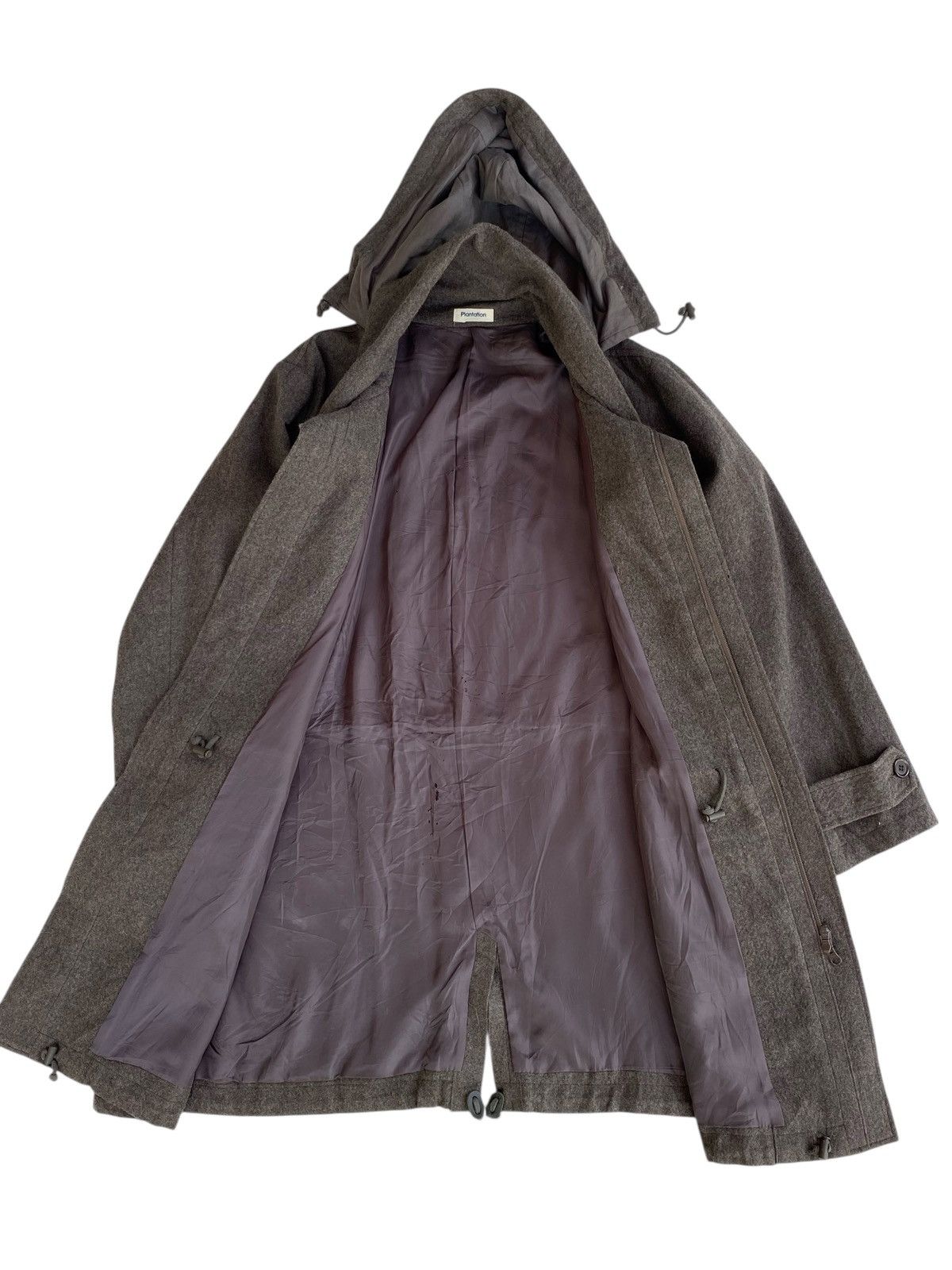 Issey Miyake Vintage Issey Miyake Plantation 100% Wool Heavy Hooded Parka Size US L / EU 52-54 / 3 - 2 Thumbnail