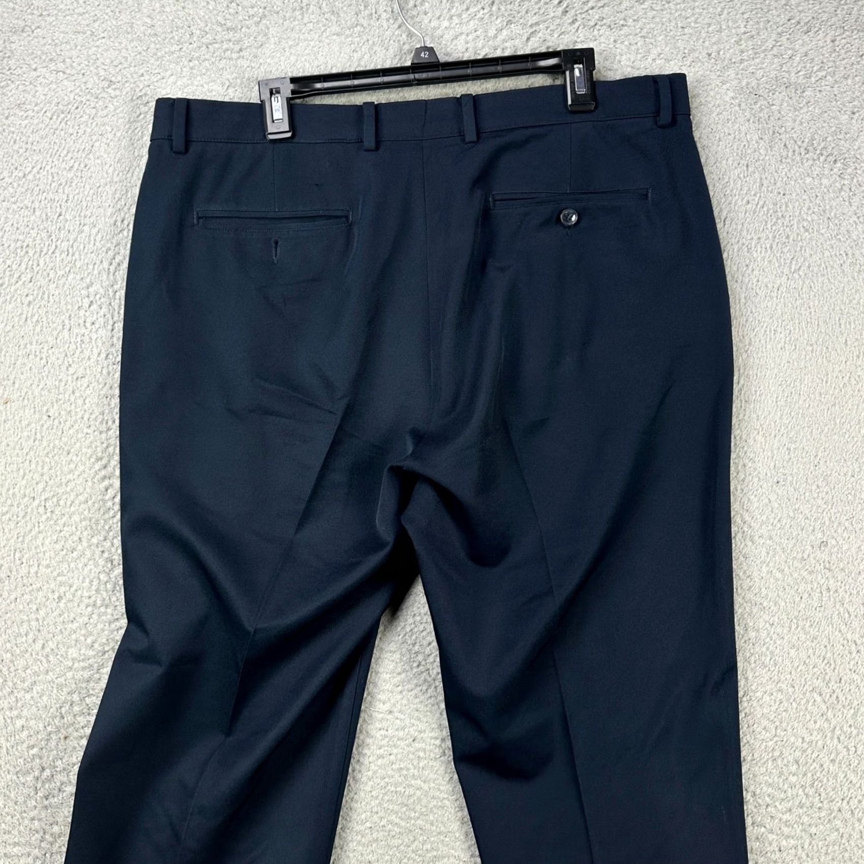Vintage Greg Norman Men Chino Golf Pants 36X32 Blue Flat Front Stretch Athletic Straight Size US 36 / EU 52 - 3 Thumbnail