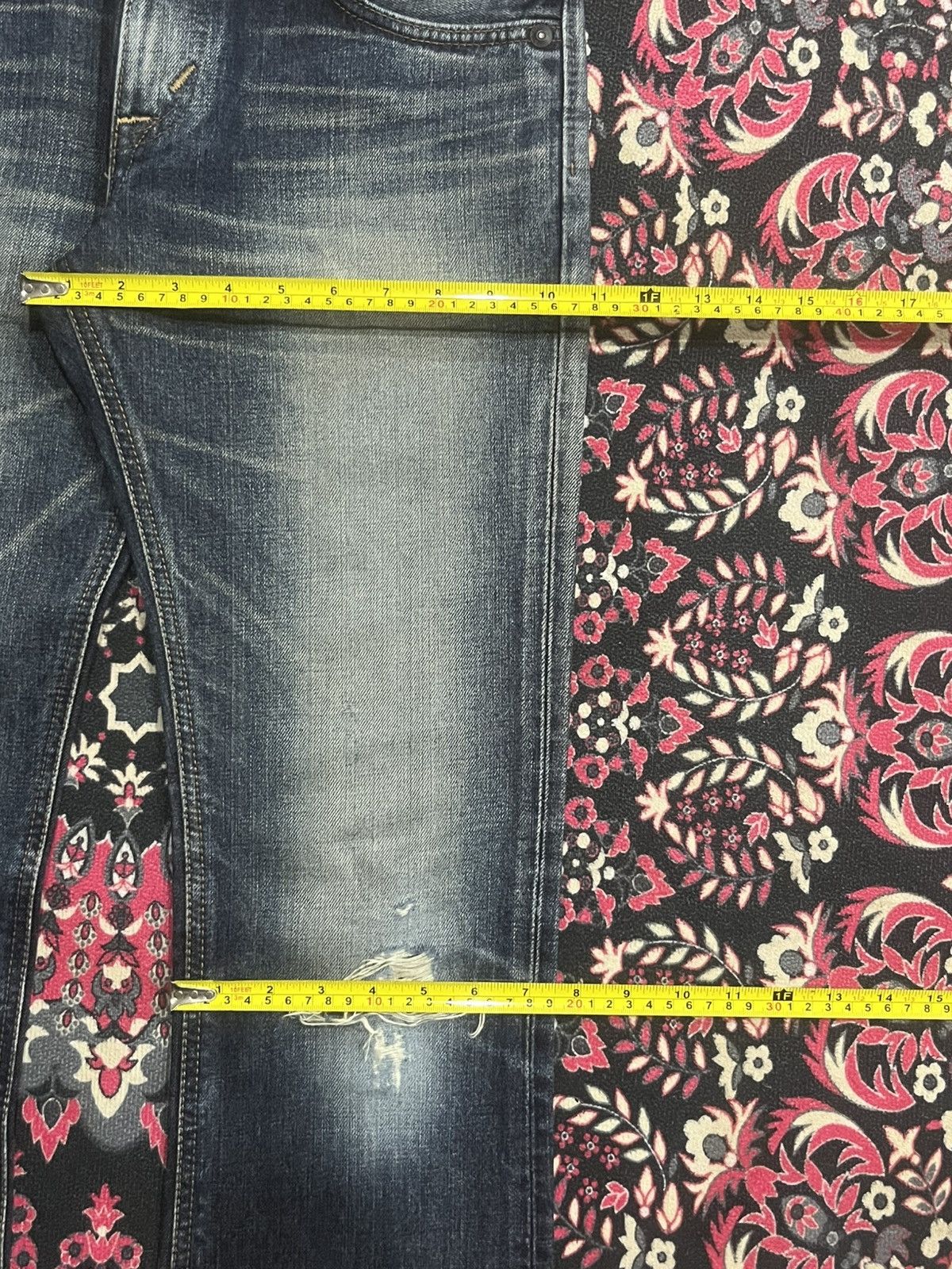 Tornado Mart Vintage Japanese Edwin XVS Dark Blue Faded Washed Flare Jean Size US 28 / EU 44 - 15 Thumbnail
