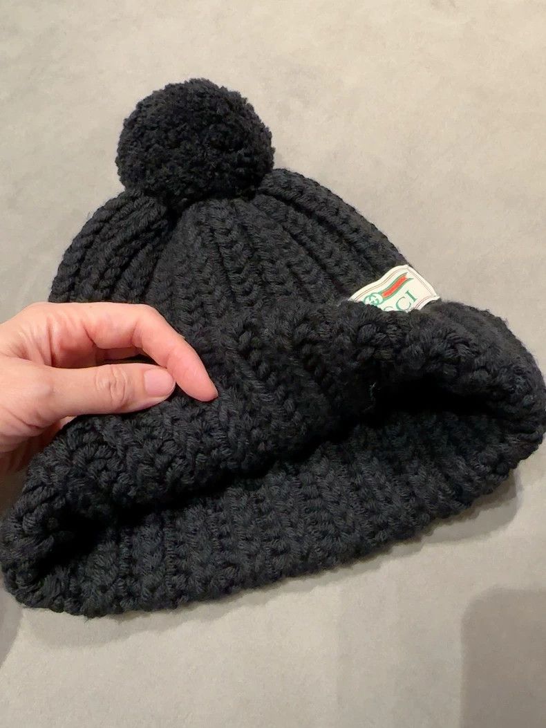 Gucci Gucci Size M Black classic woolen hat 2503-Nextarrow Size ONE SIZE - 3 Thumbnail