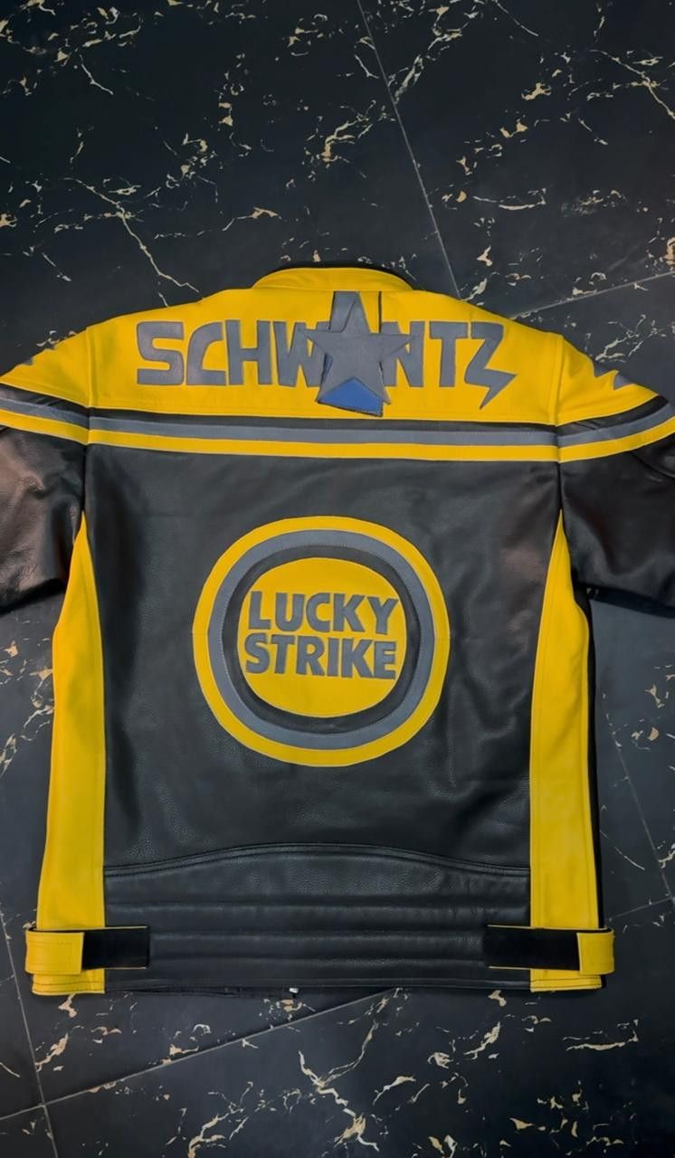 Vintage Vintage Lucky Strike Leather Jacket Size US M / EU 48-50 / 2 - 9 Thumbnail