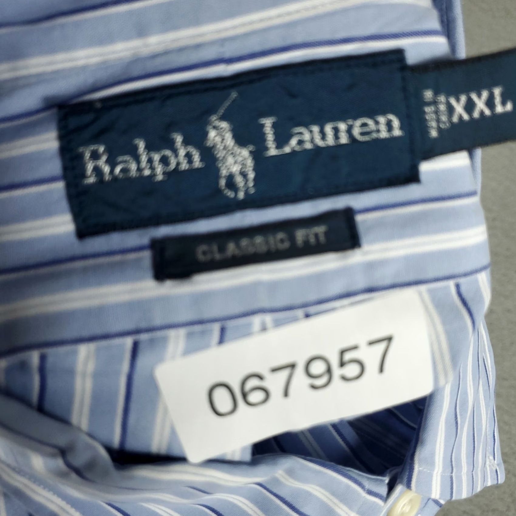 Ralph Lauren Ralph Lauren Shirt Mens 2XL Blue Stripe Button-Up Long Sleeve Tailored Classic Fit Pony Logo Casual / Formal Size US XXL / EU 58 / 5 - 8 Thumbnail