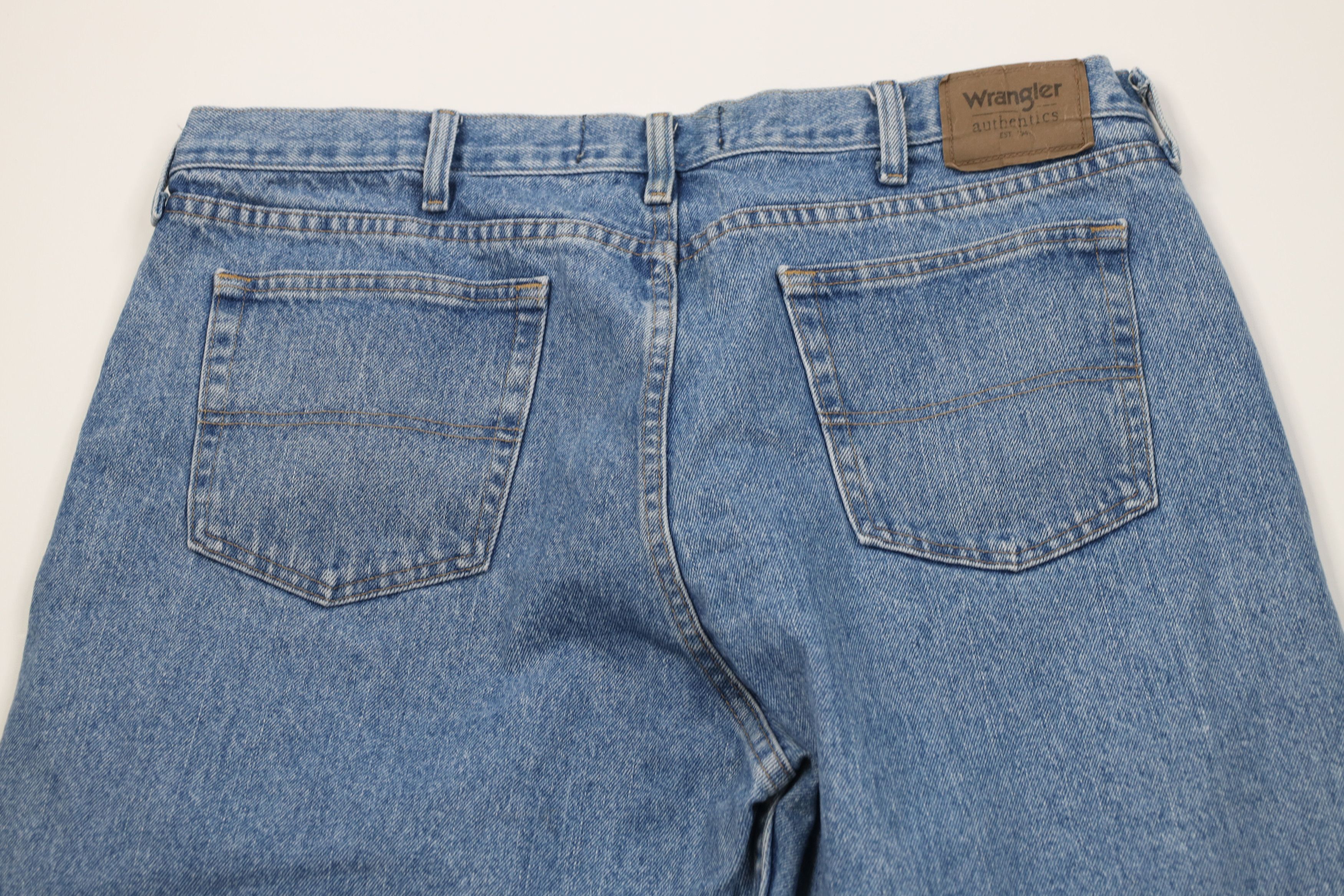 Wrangler Vintage Y2K Wrangler Faded Wide Leg Denim Jeans Blue Cotton Size US 40 / EU 56 - 10 Thumbnail