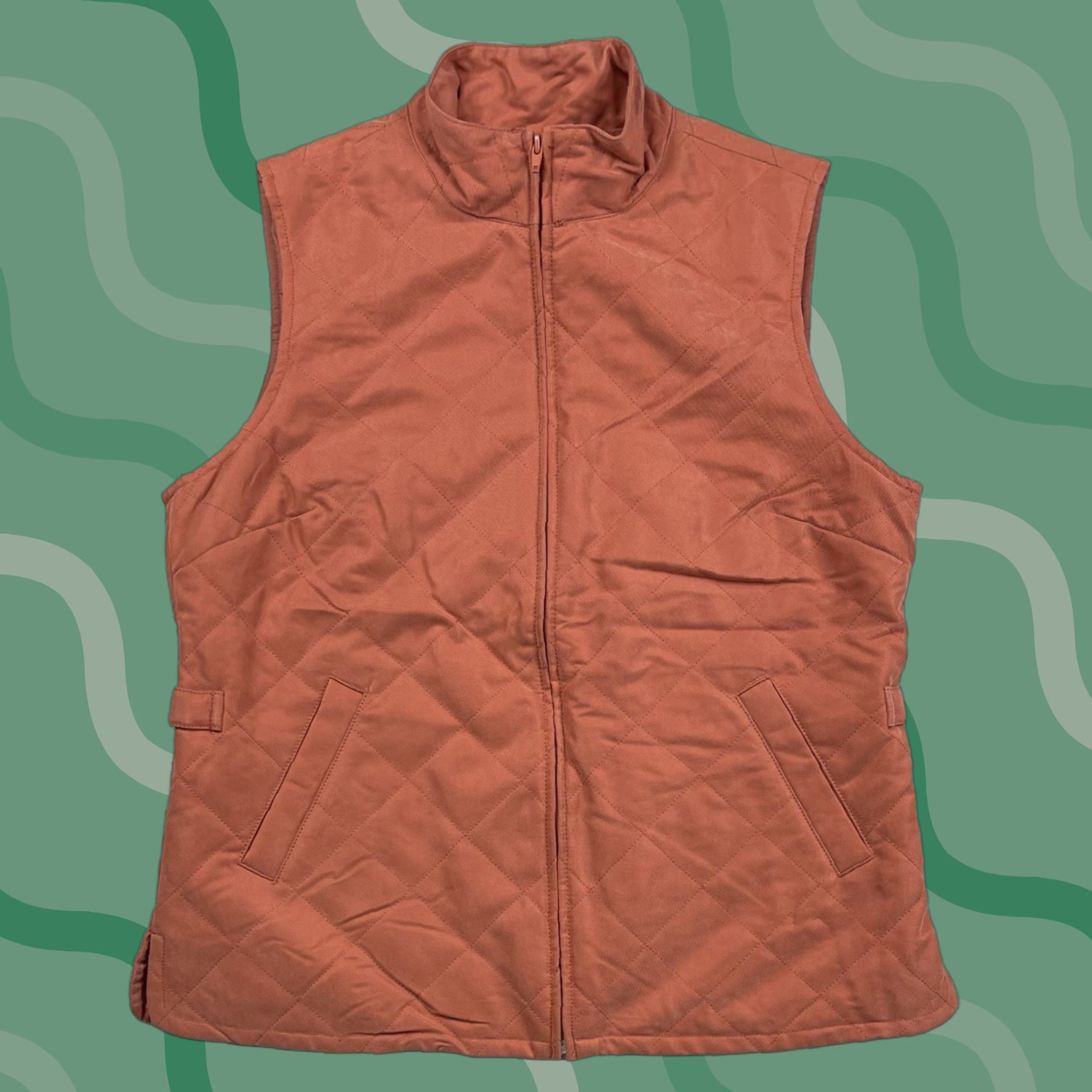 Orvis Orvis Quilted Vest Jacket Lined Womens Sz S Salmon Light Orange Fishing Full Zip Vest Womens S Orange Quilt Full Zip Outdoors Fat? Size S / US 4 / IT 40 - 1 Thumbnail
