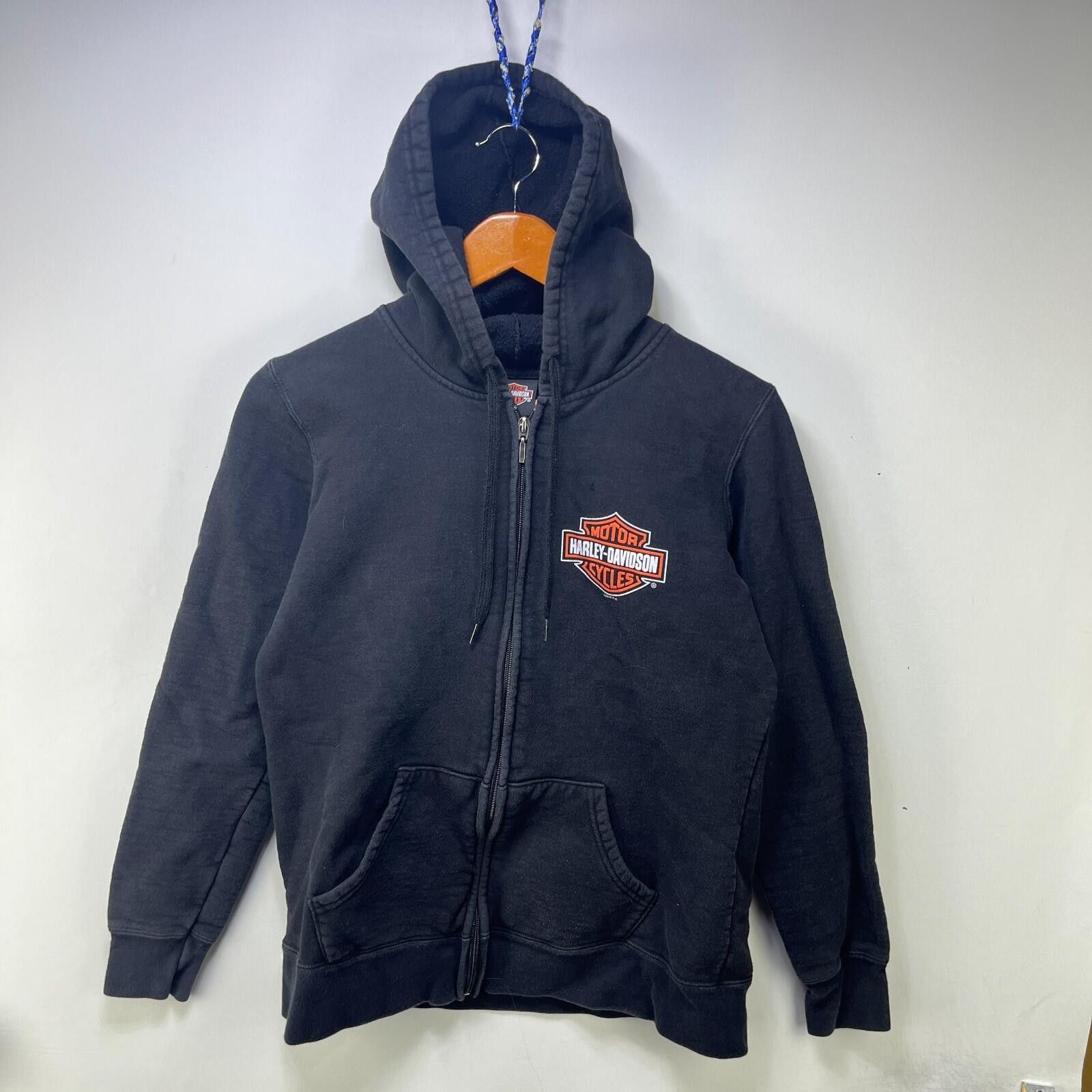 Harley Davidson Vintage Harley Davidson Embroidered Zip Up Hoodie Medium Size US M / EU 48-50 / 2 - 1 Thumbnail