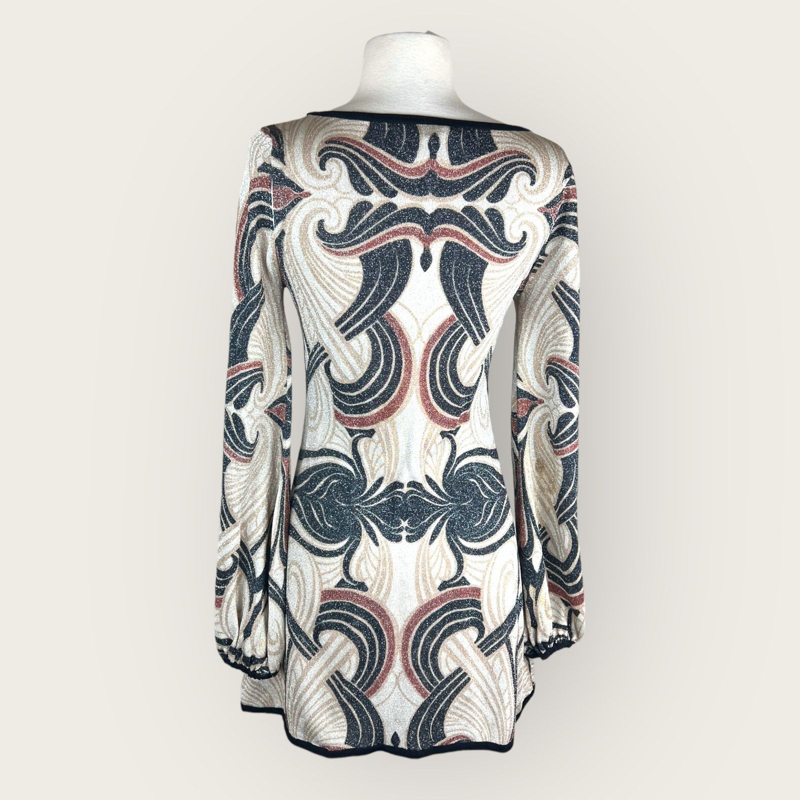 Vintage Bebe | Vintage Y2k Mini Long Sleeves Dress | Small Size S / US 4 / IT 40 - 3 Thumbnail