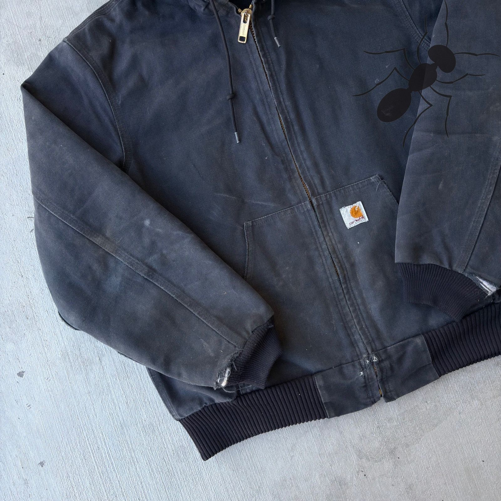 Carhartt × Vintage Carhartt J140 black hooded work wear jacket Size US M / EU 48-50 / 2 - 2 Thumbnail
