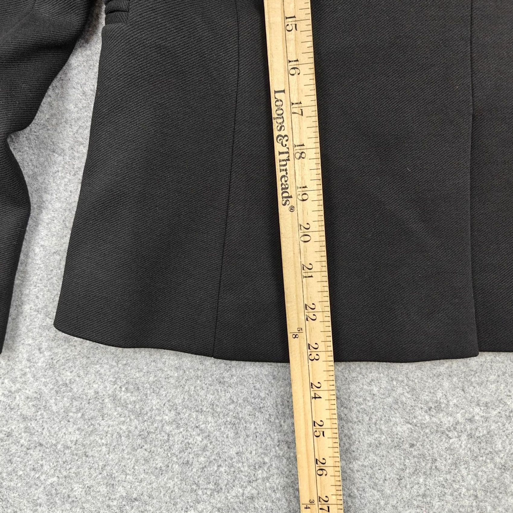 J.Crew J Crew Blazer Womens 6 Black Open Front Lined Stretch Office Jacket Size M / US 6-8 / IT 42-44 - 6 Thumbnail