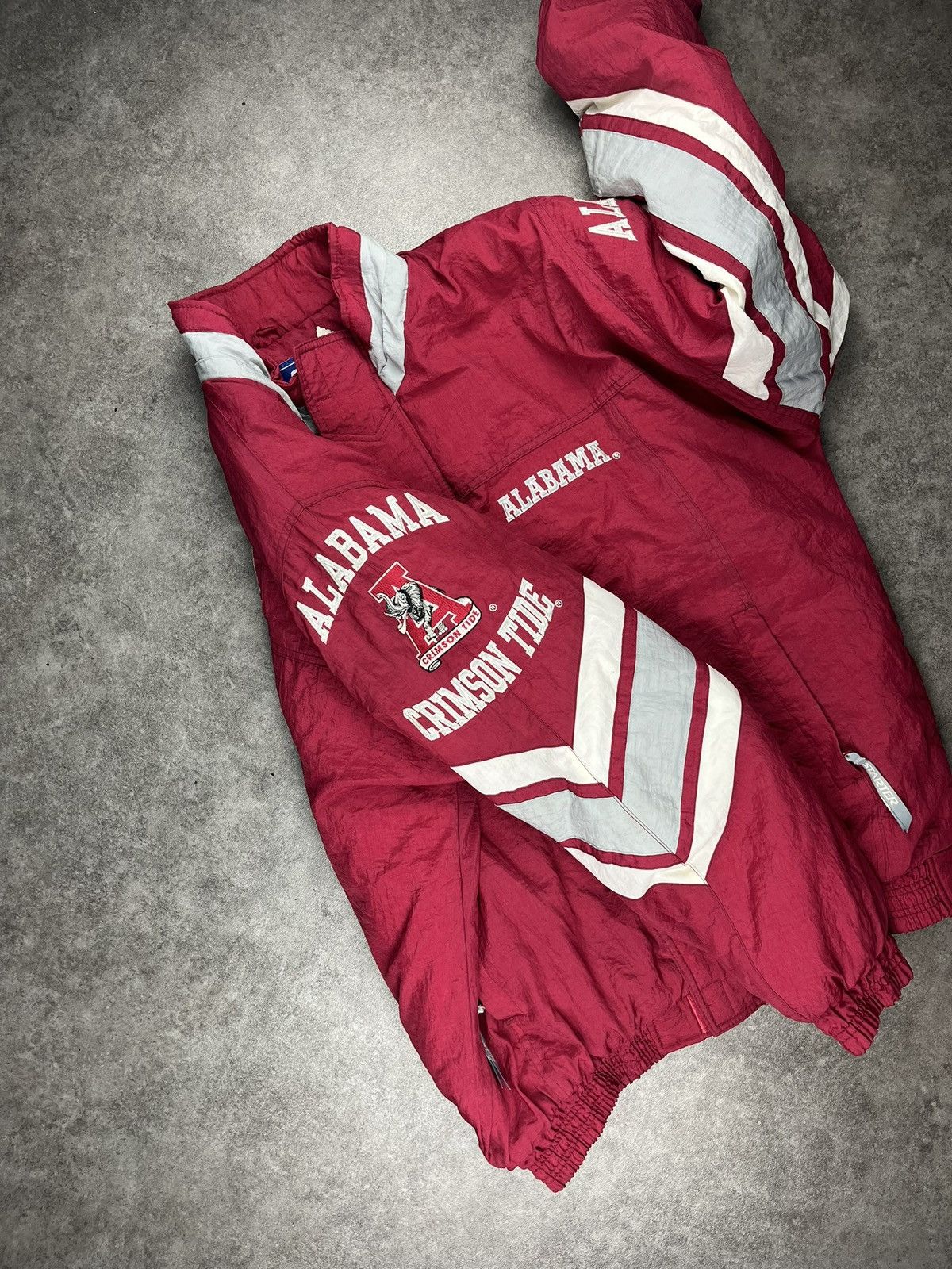 Starter Starter Alabama Tide Football College Jacke - Rot - Vintage Size US L / EU 52-54 / 3 - 12 Thumbnail