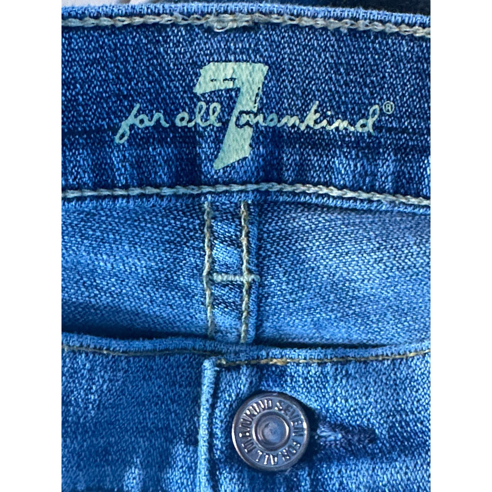 7 For All Mankind 7 for all mankind Josefina boyfriend button fly jeans size 0 Size 25" / US 0 / IT 36 - 3 Thumbnail
