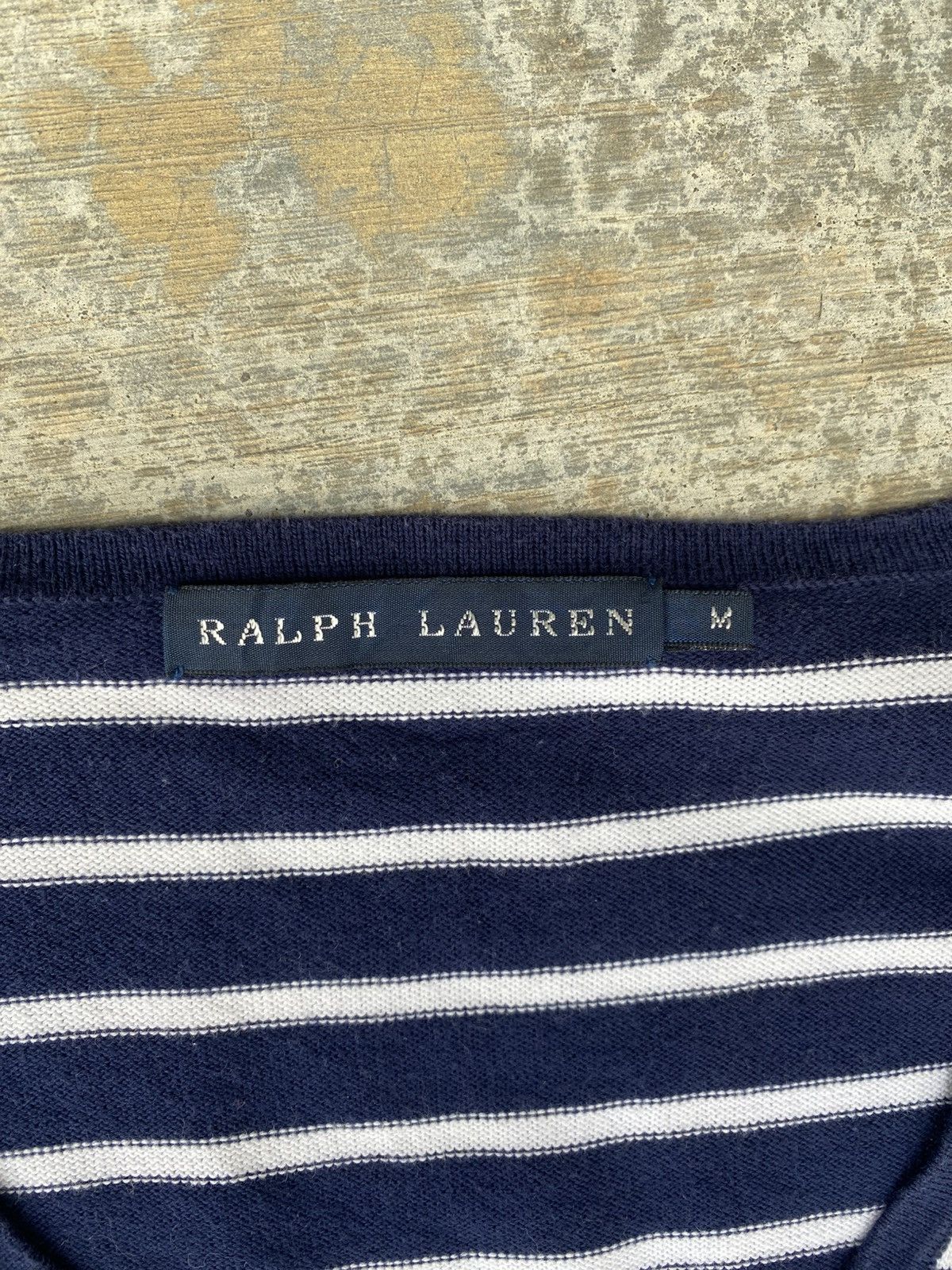 Ralph Lauren Ralph lauren blue striped cotton vneck sweater Size M / US 6-8 / IT 42-44 - 7 Thumbnail