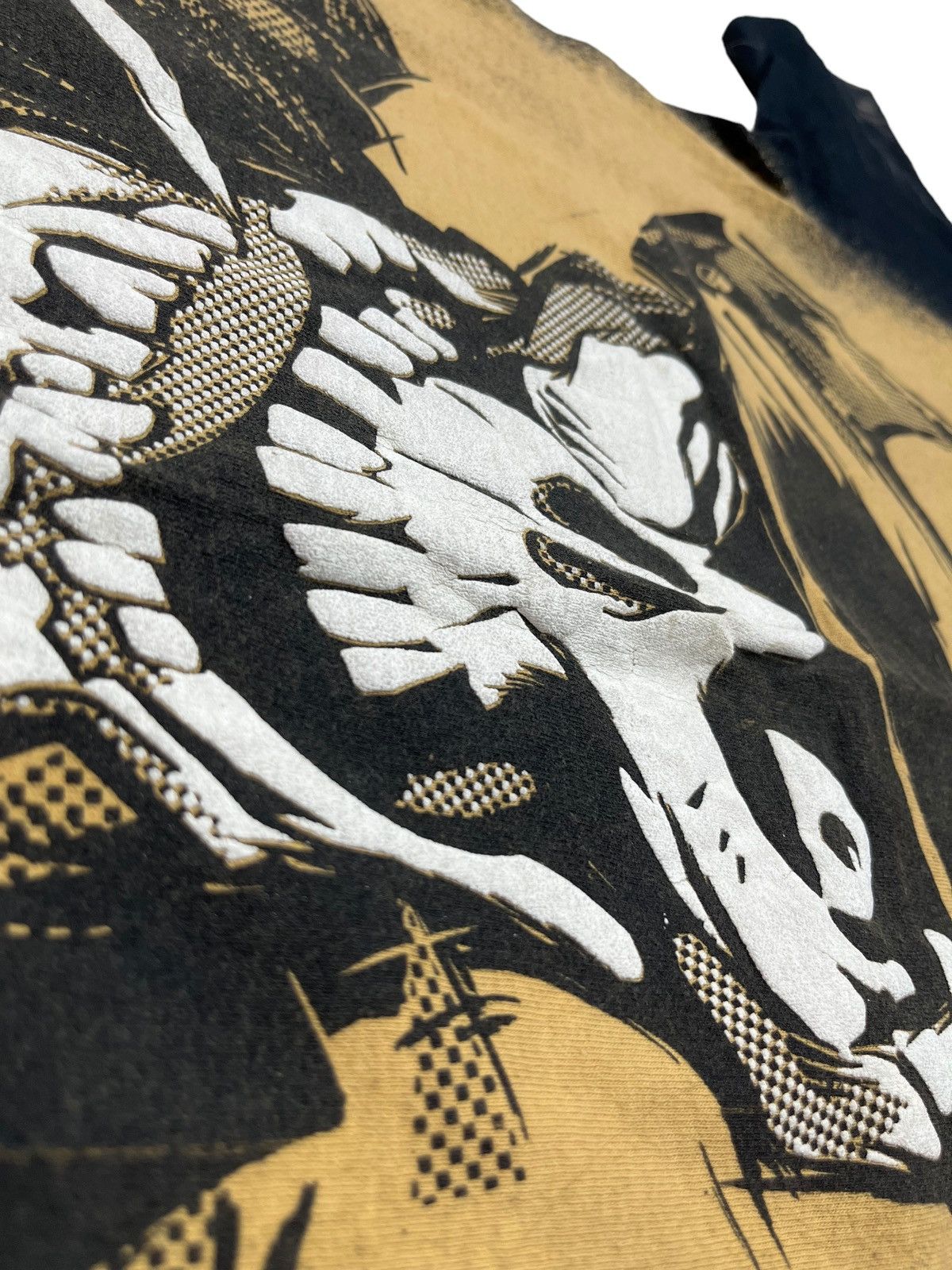 Vintage Vintage 1989 Smoking Skeleton Motorcycle T-shirt Size US L / EU 52-54 / 3 - 6 Thumbnail