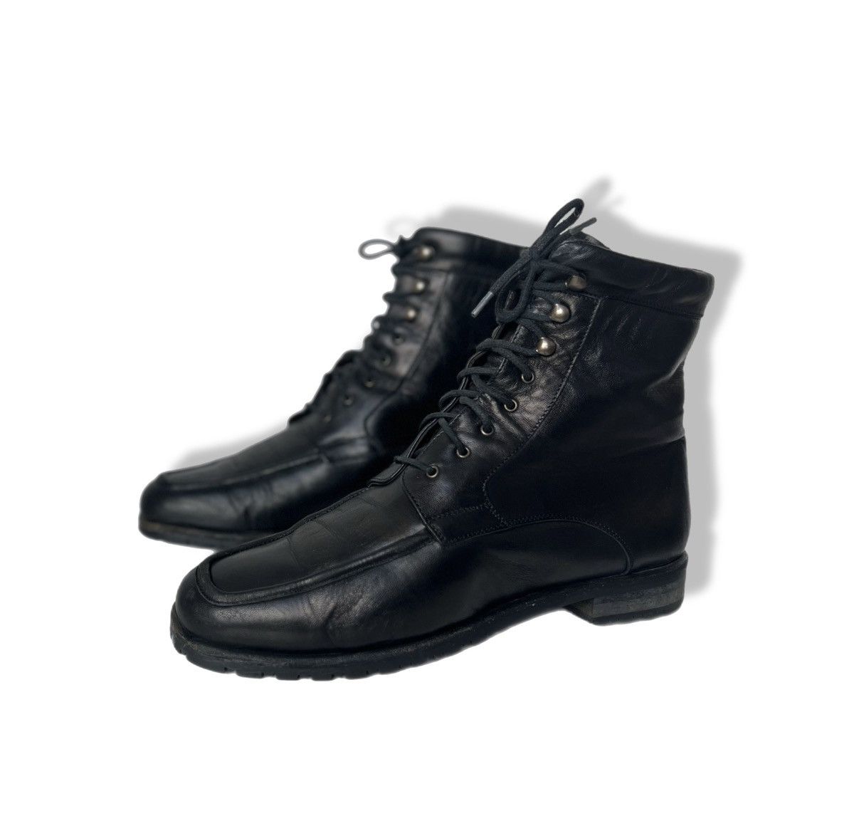Bally Bally Leather Boot Lace Up Lug Sole Vintage Size US 5.5 / EU 38 - 1 Thumbnail