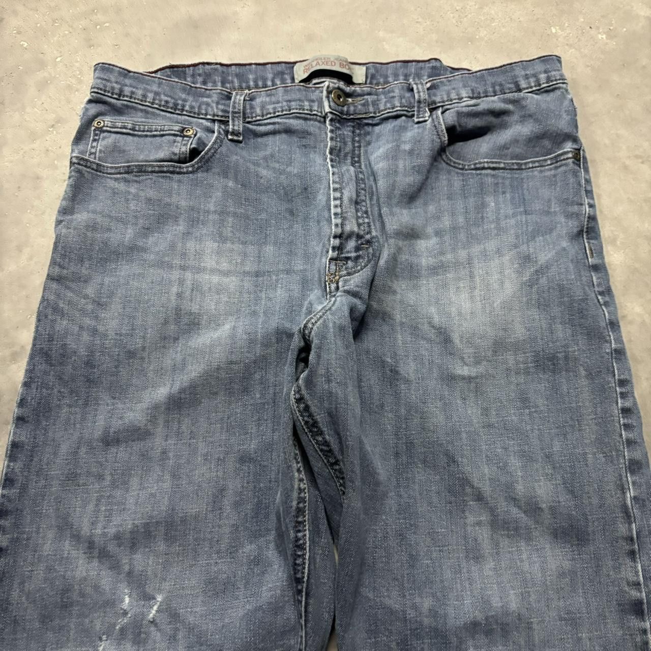 Japanese Brand × Vintage Crazy Vintage Y2K/2000s Grunge Dark Wash Bootcut Denim Jeans! Size US 36 / EU 52 - 5 Thumbnail