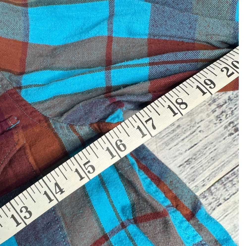 KAVU KAVU Plaid Flannel Shirt Blue Button Front Outdoor Hiking Sm Size S / US 4 / IT 40 - 3 Thumbnail