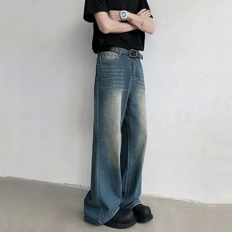 Jean Diamond Fade Worn Blue Jeans Size US 32 / EU 48 - 2 Thumbnail