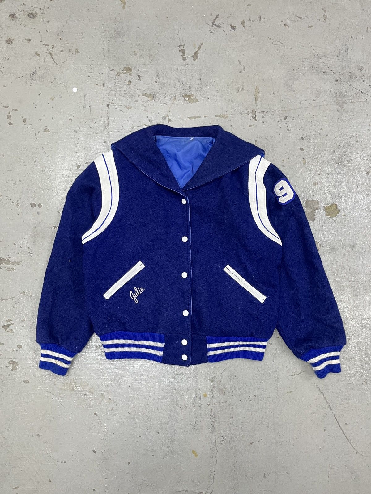 Vintage VINTAGE 80's TROPHY WOOL LEATHER VARSITY BOMBER JACKET Size US L / EU 52-54 / 3 - 2 Thumbnail