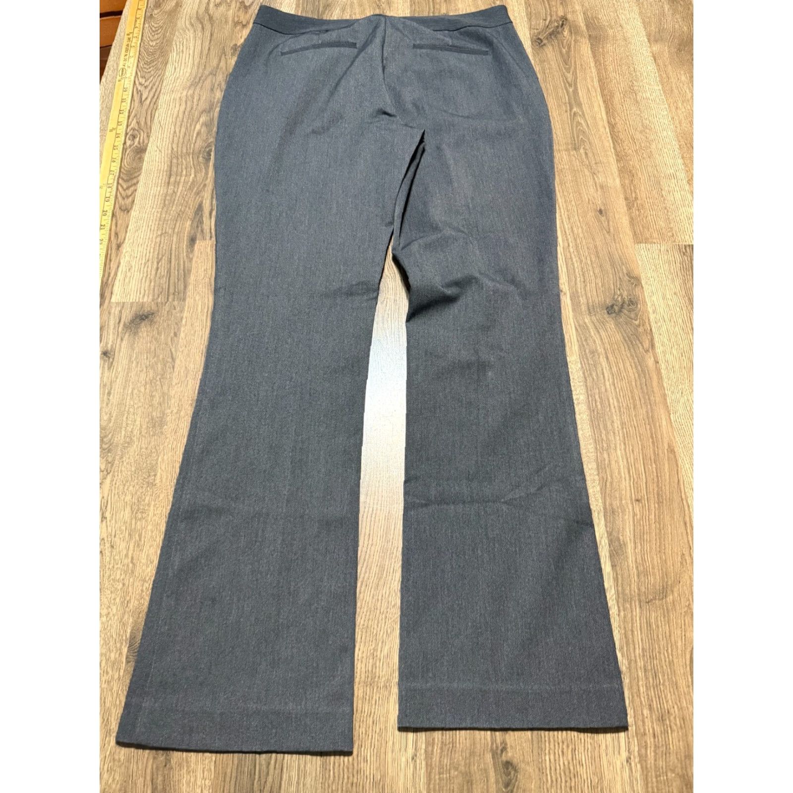 Express Express Pants, Women's 12R, Gray, Bootcut, High Rise, Flat Front Pants, Regular Size 34" / US 12 / IT 48 - 2 Thumbnail