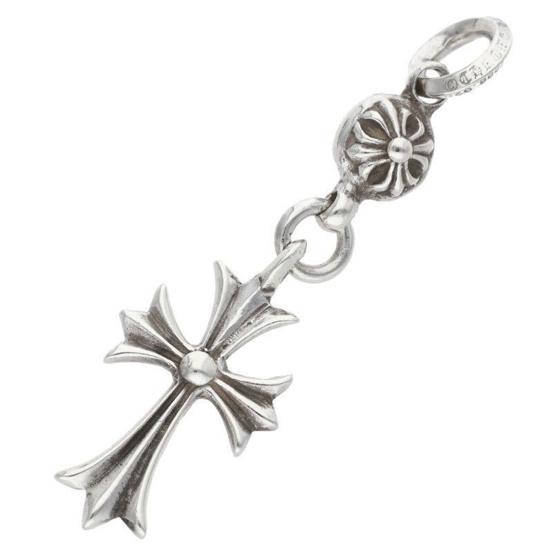 Chrome Hearts Chrome Hearts Silver Tiny CH Cross Charm Necklace Size ONE SIZE - 2 Thumbnail