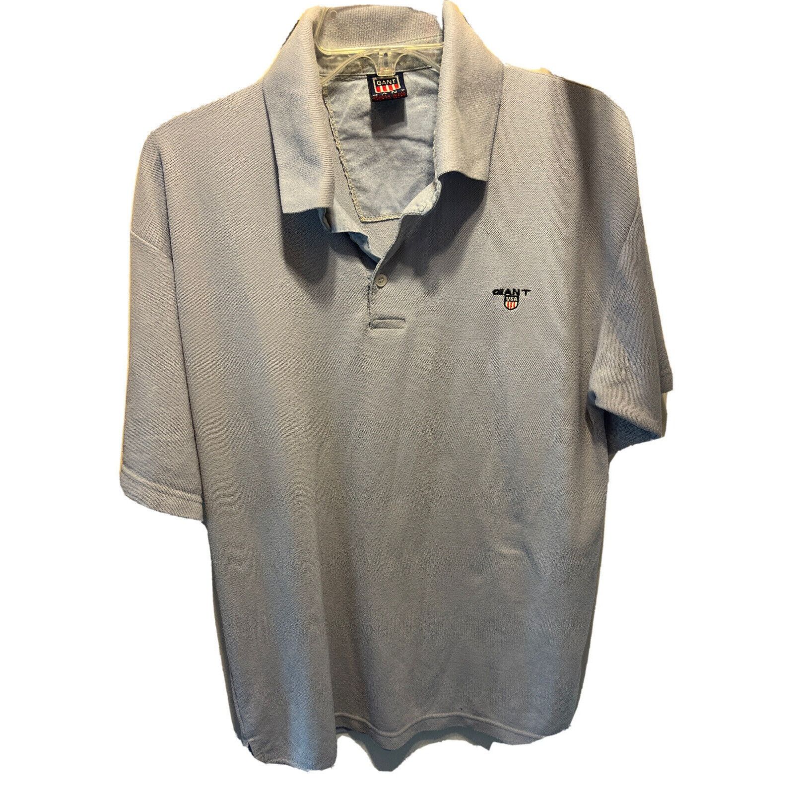 Gant Gant Vintage Men’s M Light Blue 1/4 Button Cotton Polo Shirt Size US M / EU 48-50 / 2 - 1 Thumbnail