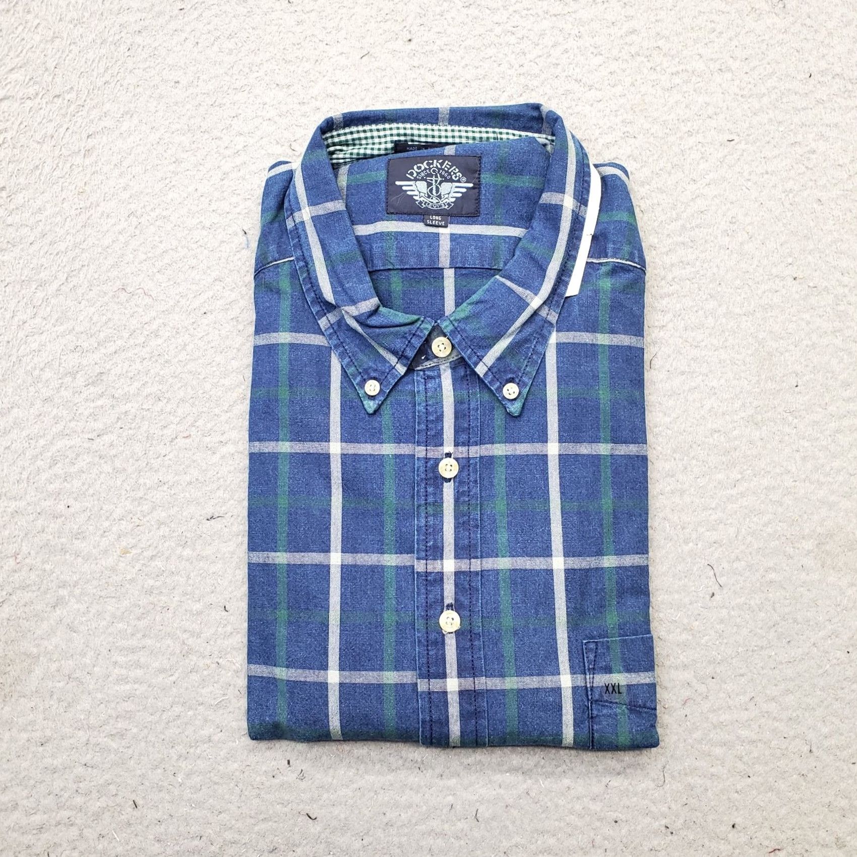 Dockers DOCKERS Mens XXL Multi Plaid Button-Up Long Sleeve Shirt Size US XXL / EU 58 / 5 - 3 Thumbnail