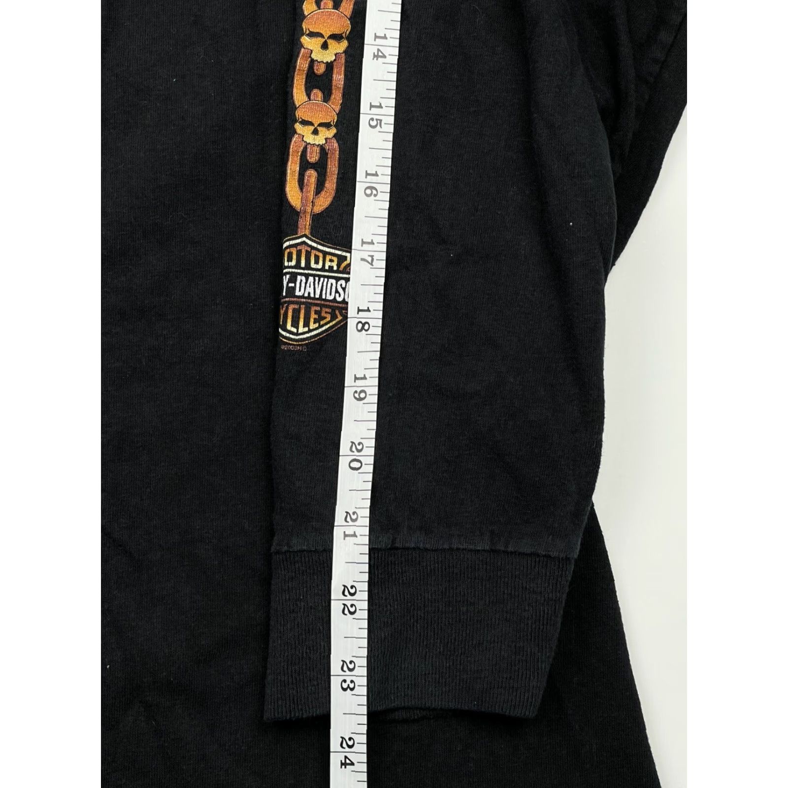 Harley Davidson Harley-Davidson Mens Shirt Long Sleeve Double Sided Black L USA Crew Neck Cotton Logo T-Shirt Regular Vintage No Size US L / EU 52-54 / 3 - 7 Thumbnail