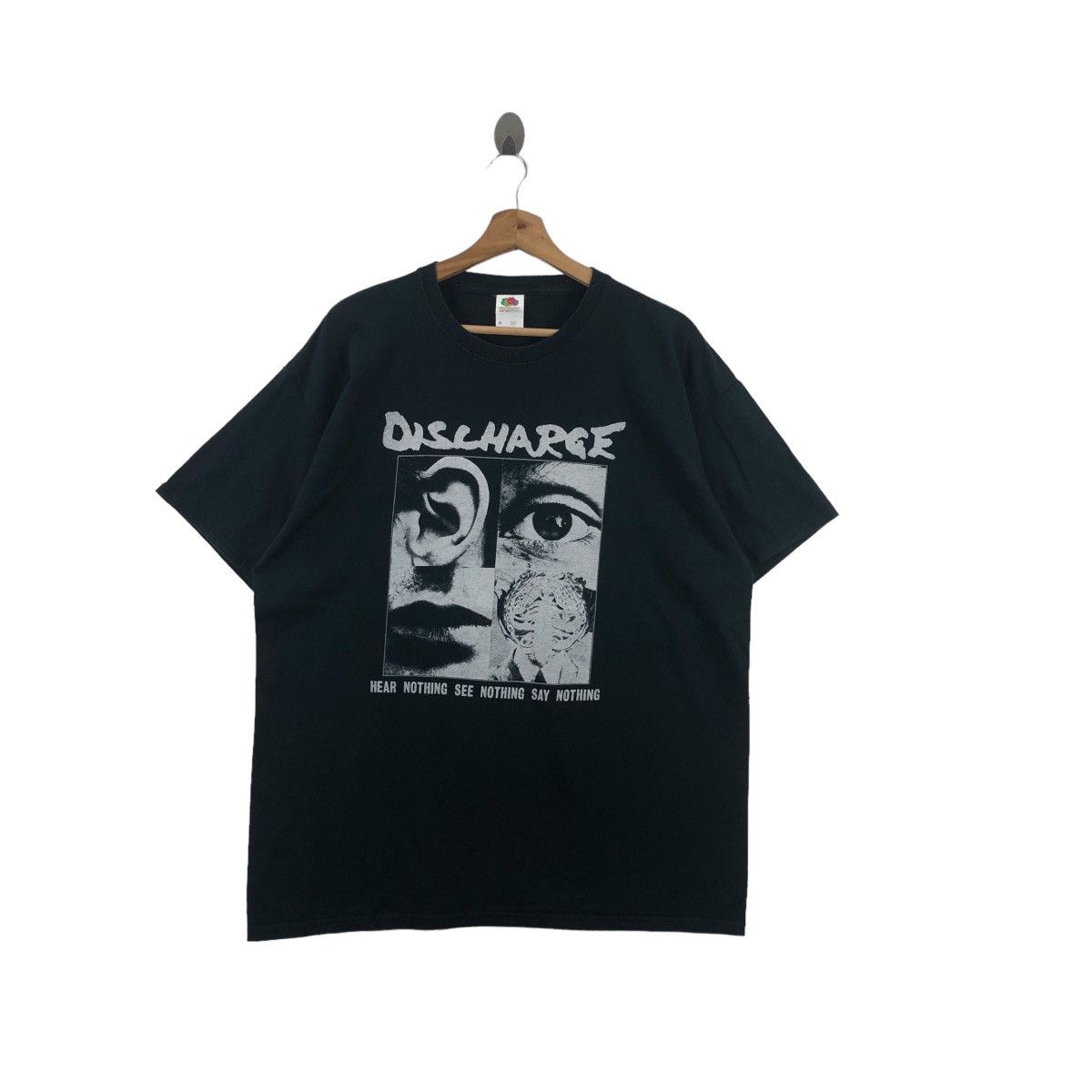 Band Tees × Vintage Pick!! Vtg Y2K Discharge Hear Nothing hardcore punk Tshirt Size US XL / EU 56 / 4 - 1 Thumbnail