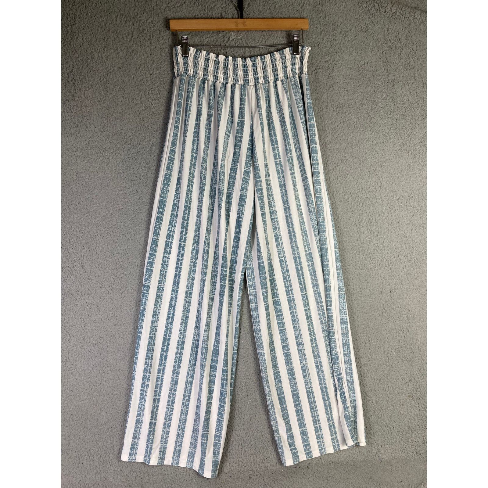 Other West Loop Women's Striped Wide-Leg Pants Blue Size L Size 24" / US 00 / IT 34 - 7 Thumbnail
