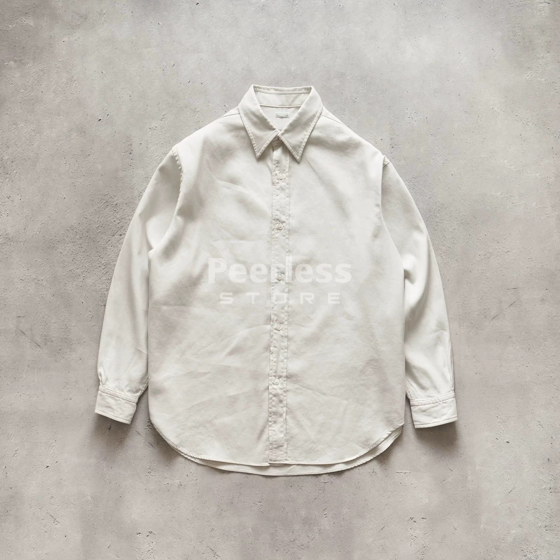 A.PRESSE A.PRESSE Double Weave Twill Shirt 26ss Pale Gray/White 2 Size US M / EU 48-50 / 2 - 1 Thumbnail